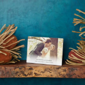 Klassieke Witte Verlopen Trouwfoto-ezel in Simple  Fotoplaat (Zijkant)