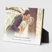 Klassieke Witte Verlopen Trouwfoto-ezel in Simple  Fotoplaat (Zijkant)