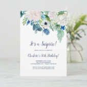 Klassieke witte vloeren verrassingspartij kaart (Staand voorkant)