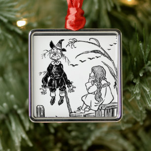 Klassieke Wizard of Oz, Dorothy Toto ontmoet Scare Metalen Ornament