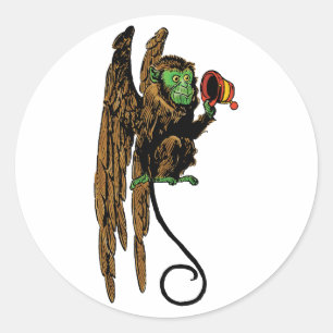Klassieke Wizard of Oz, Kwaadaardige Vliegende Aap Ronde Sticker