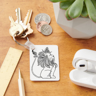 Klassieke Wizard of Oz, laffe leeuw met kroon Sleutelhanger