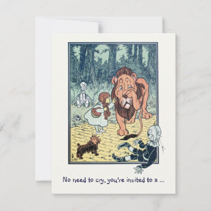 Klassieke Wizard of Oz, Leeuwen Jongens Verjaardag Kaart