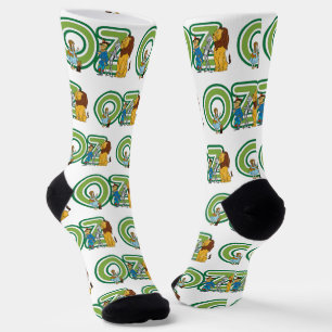 Klassieke Wizard of Oz-personages en tekstletters Sokken