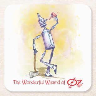 Klassieke Wizard of Oz Tin Man Vierkante Papieren Kartonnen Onderzetter