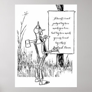 Klassieke Wizard of Oz, Tinman Leest Bord Poster