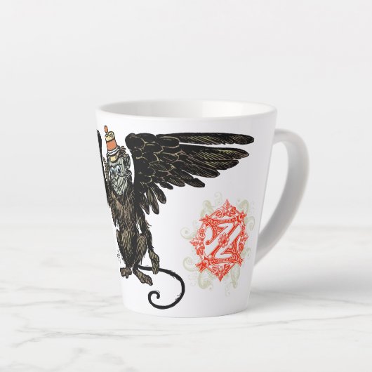 Klassieke wizard van Oz Winged Monkey-mok Latte Mok (Rechterhoek)