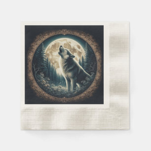 Klassieke,  wolf & moon servet