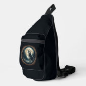 Klassieke,  wolf & moon sling bag (Rechterhoek)