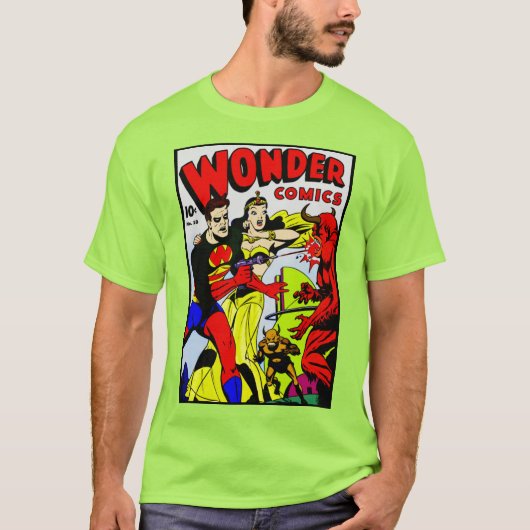 Klassieke Wonder Comics T-Shirt (Voorkant)