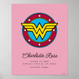 Klassieke Wonder Woman | Nieuwe babygeboortelastje Poster