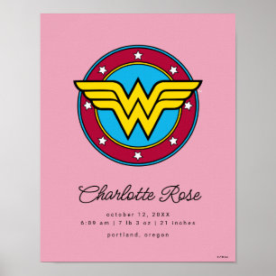 Klassieke Wonder Woman Nieuwe babygeboortelastje Poster