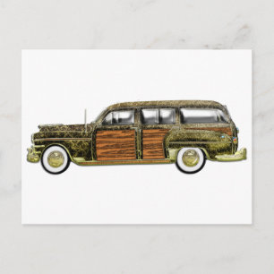Klassieke Woody Station-wagon Briefkaart