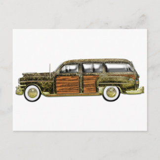Klassieke Woody Station-wagon Briefkaart