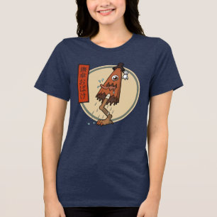 Klassieke Yokai Karakasa-obake - Japanse folklore Tri-Blend Shirt