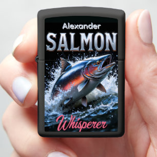 Klassieke Zalm Sprong Gepersonaliseerde Rivier