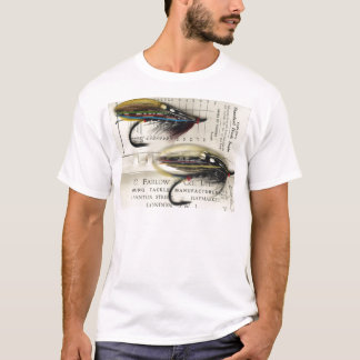 Klassieke zalmvlucht op kaart t-shirt