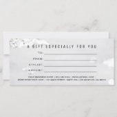 Klassieke zilverfolie cadeaubon/certificaat (Achterkant)