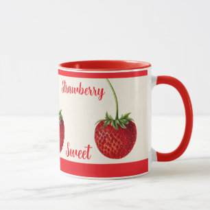 Klassieke Zoete Aardbei Persoonlijke Kunst Mok