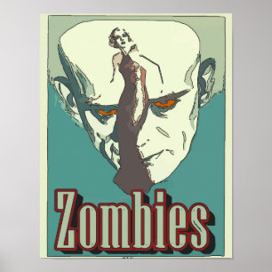 Klassieke Zombiessignatie Poster