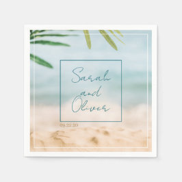 Klassieke zomer bruiloft servet