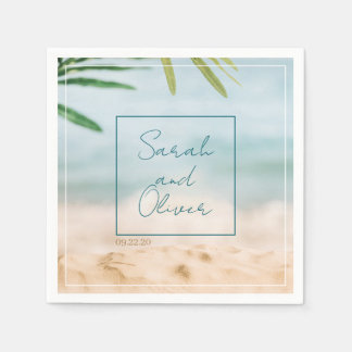 Klassieke zomer bruiloft servet