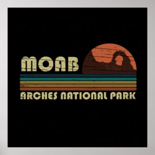 Klassieke Zonsondergang Moab Utah - Arches Nationa Poster