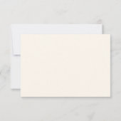 Klassieke zwart & Ecru Monogram Maaltijd keuze RSVP Kaartje (Achterkant)
