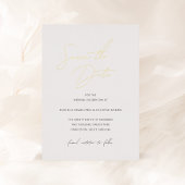 Klassieke zwart-wit bruiloft Save the Date Folie Uitnodiging