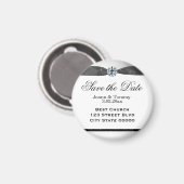 Klassieke Zwart & Wit Draperie Magneet (Voorkant / Achterkant)