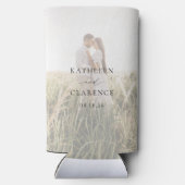 Klassieke zwart-wit foto Elegante bruiloft (Achterkant)