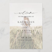 Klassieke zwart-wit foto Elegante bruiloft Programma (Voorkant)