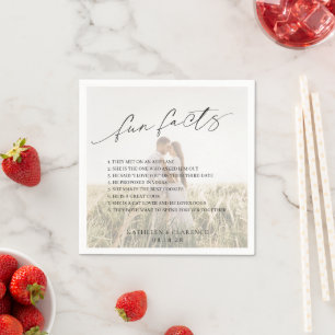 Klassieke zwart-wit foto Elegante bruiloft Servet