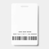 Klassieke zwart-wit foto logo code template badge (Achterkant)