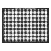 Klassieke zwart-wit, gepersonaliseerd tafelkleed (Voorkant (Horizontaal))