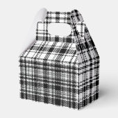  Klassieke zwart-wit geruite stof  Bedankdoosjes (Achterkant)