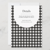 Klassieke Zwart-Wit Gingham Plaid Checkerboard Kaart (Achterkant)