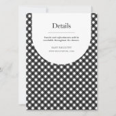 Klassieke Zwart-Wit Gingham Plaid Checkerboard Kaart (Achterkant)