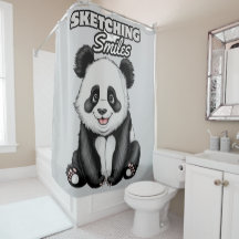 Klassieke zwart-wit Panda Art Print