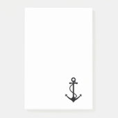 Klassieke zwarte anchor post-it® notes (Voorkant)