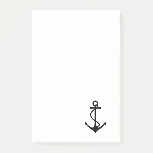 Klassieke zwarte anchor post-it® notes (Voorkant)