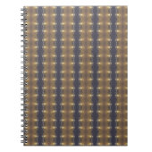 Klassieke zwarte bruine gouden strepen en vierkant notitieboek (Voorkant)