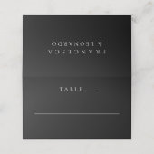 Klassieke Zwarte Eenvoudige Bruiloft (Buitenkant ongevouwen)