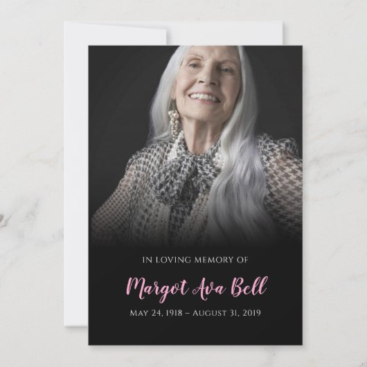 Klassieke zwarte en roze geheugenkaart kaart (Voorkant)