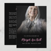 Klassieke zwarte en roze geheugenkaart kaart (Voorkant / Achterkant)