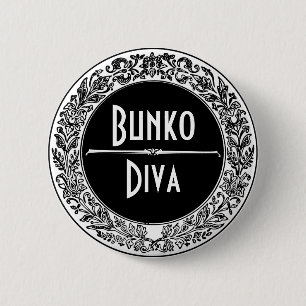 Klassieke zwarte en witte  Bunco Ronde Button 5,7 Cm