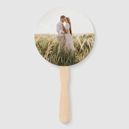 Klassieke zwarte en witte legante bruiloft handwaaier (Achterkant)