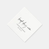 Klassieke zwarte en witte legante bruiloft servet (Hoek)