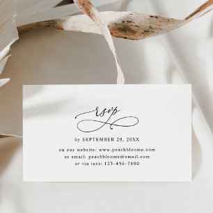 Klassieke zwarte en witte RSVP-Kaarten Visitekaartje