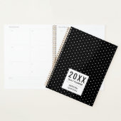 Klassieke Zwarte En Witte Stippen Dagelijks Planner (Display)